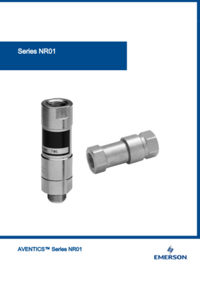 AVENTICS NR01 CATALOG NR01 SERIES: NON-RETURN VALVE